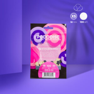 Disposable files on a soft base for pedicure disc PODODISC STALEKS PRO XS 100 grit (50 pcs) Aufkleber auf Schaum