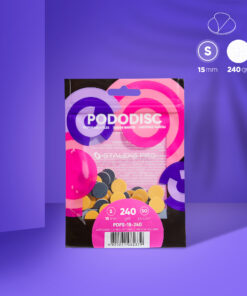 Disposable files on a soft base for pedicure disc PODODISC STALEKS PRO S 240 grit (50 pcs) Aufkleber