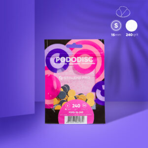 Disposable files on a soft base for pedicure disc PODODISC STALEKS PRO S 240 grit (50 pcs) Aufkleber