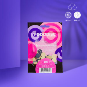 Disposable files on a soft base for pedicure disc PODODISC STALEKS PRO S 80 grit (50 pcs) Aufkleber