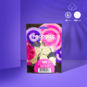 Disposable files on a soft base for pedicure disc PODODISC STALEKS PRO L 100 grit (50 pcs) Aufkleber