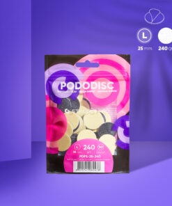 Disposable files on a soft base for pedicure disc PODODISC STALEKS PRO L 240 grit (50 pcs) Aufkleber