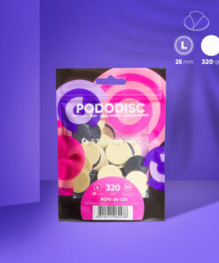 Disposable files on a soft base for pedicure disc PODODISC STALEKS PRO L 320 grit (50 pcs) Aufkleber