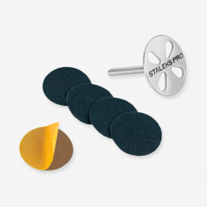 Pedicure disc PODODISC EXPERT L and set of disposable file 180 grit 5 pc (25 mm) Kurz (für Geräte ohne Absaugung)